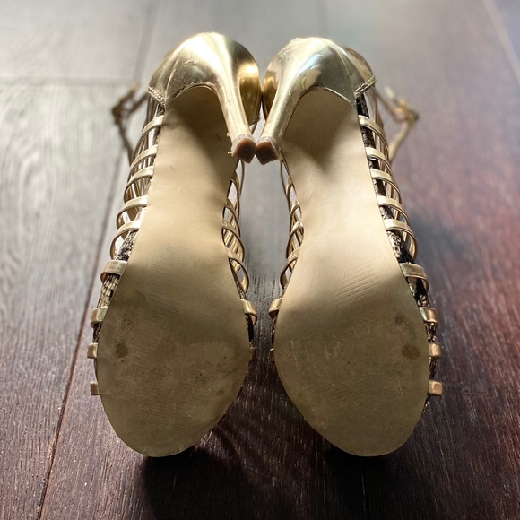 Steve Madden gold high heeled sandals - Picture 4 of 4